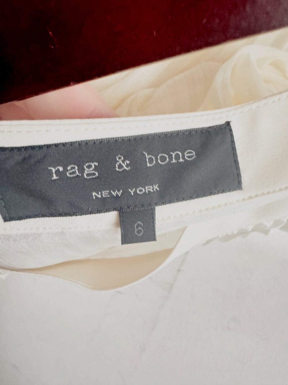 Rag and Bone Asymmetrical Pleated Ivory Silk Minimalist Skirt 6 - Picture 9 of 9